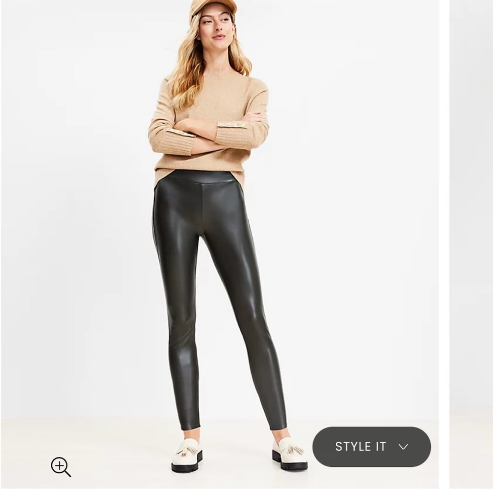 LOFT NWT faux leather pants